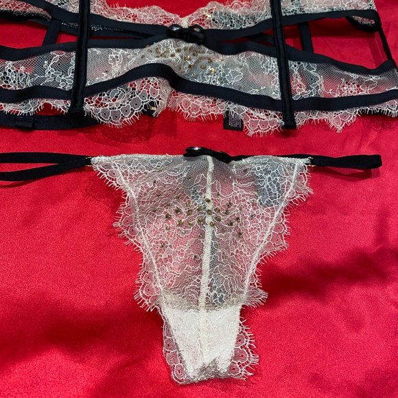 Victorias Secret Medium Large 2 Piece Swarovski Crystal Set - Picture 4 of 8